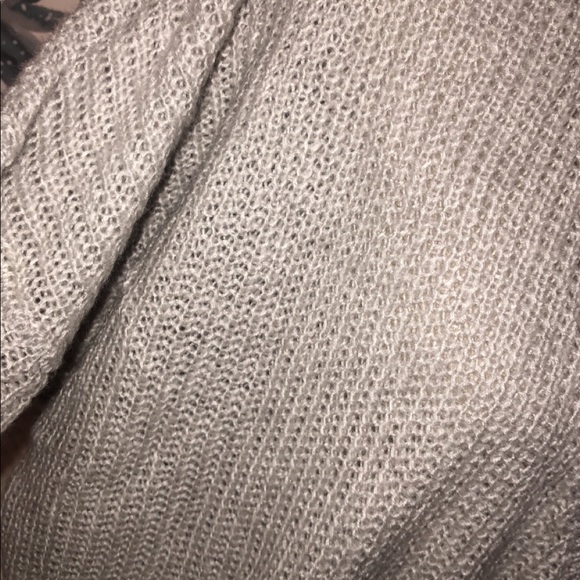 Grey Knit Sweater with Crossed Front - Picture 3 of 5